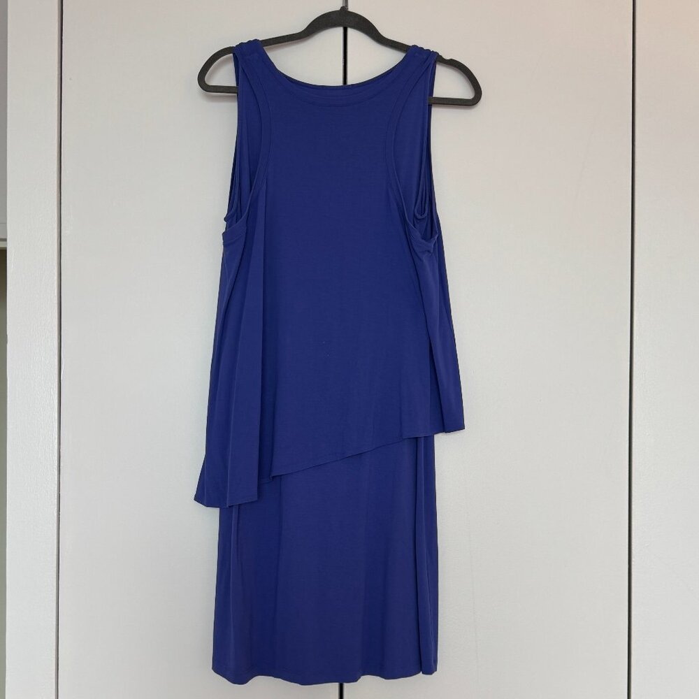 Lilla P - Asymmetrical Tank Dress - Cobalt Blue - Size L